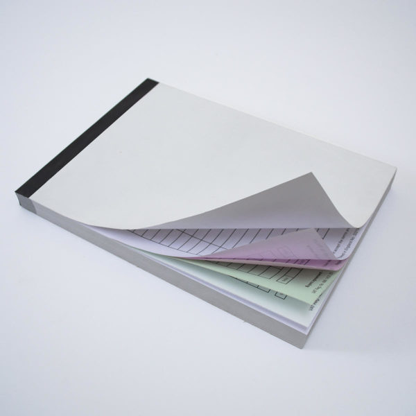 3-part perforated NCR book by Petes Printing UK