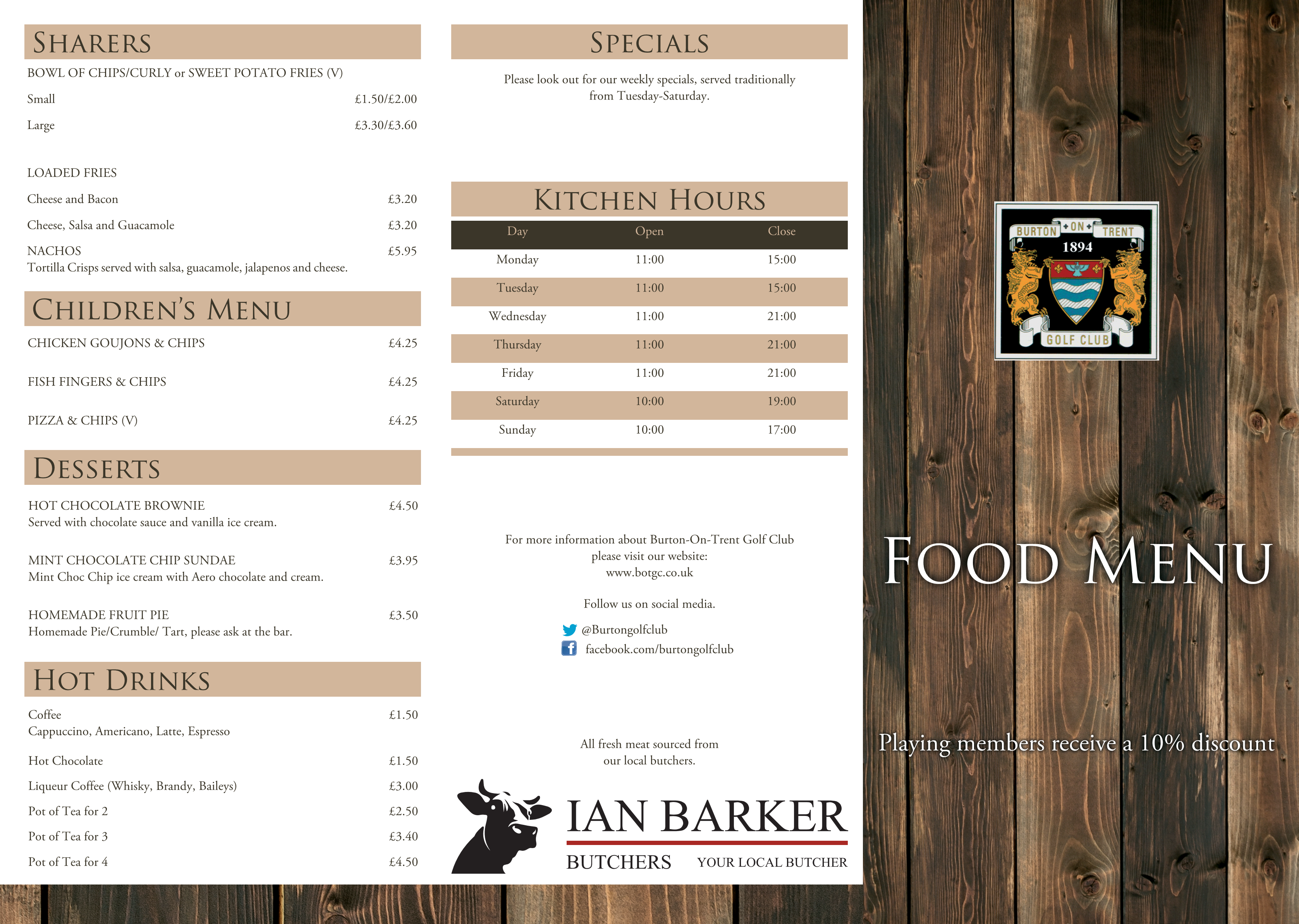 A3 folded menu artwork by Petes Printing UK