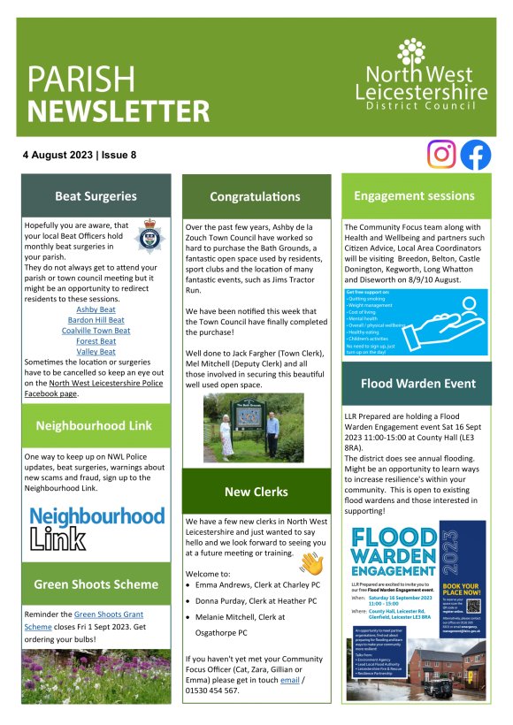 Parish newsletter front page by Petes Printing UK