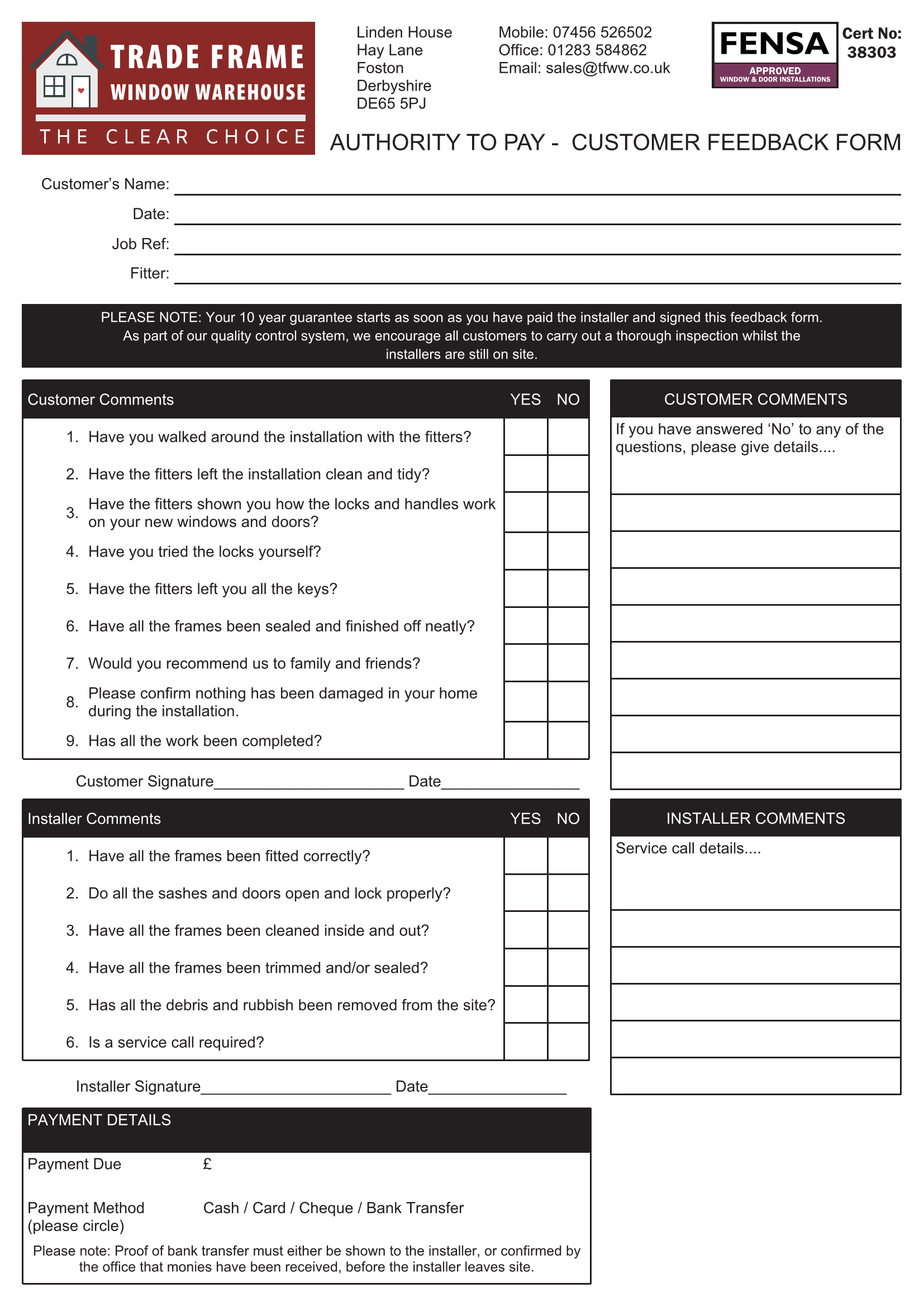 A4 NCR form artwork by Petes Printing UK