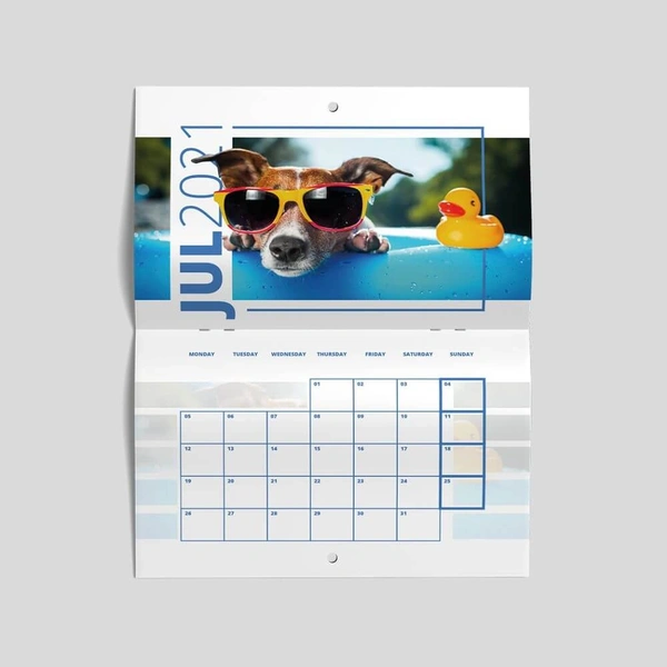 Drilled hole wall calendar by Petes Printing UK